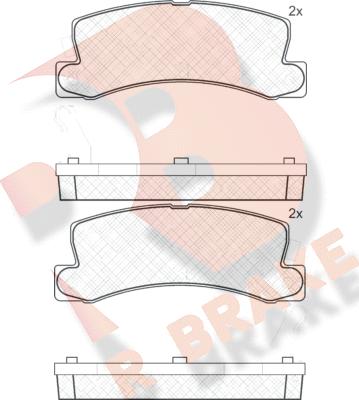 R Brake RB0612 - Bremsbelagsatz, Scheibenbremse alexcarstop-ersatzteile.com