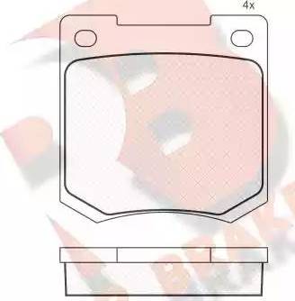 R Brake RB0044 - Bremsbelagsatz, Scheibenbremse alexcarstop-ersatzteile.com