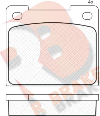 R Brake RB0033 - Bremsbelagsatz, Scheibenbremse alexcarstop-ersatzteile.com