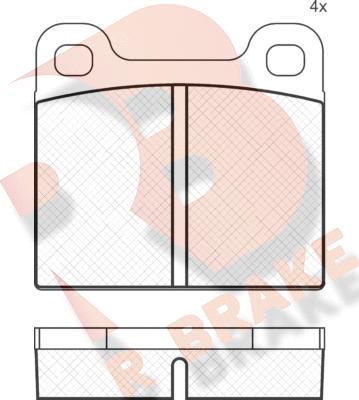 R Brake RB0162 - Bremsbelagsatz, Scheibenbremse alexcarstop-ersatzteile.com