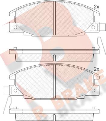 R Brake RB0854 - Bremsbelagsatz, Scheibenbremse alexcarstop-ersatzteile.com