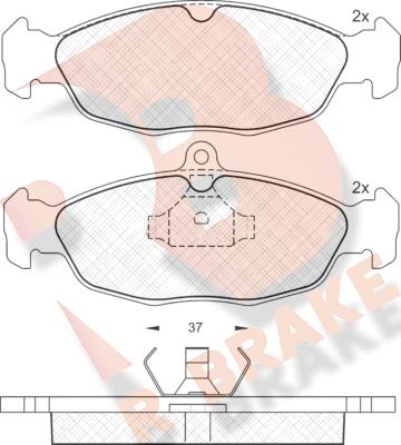 R Brake RB0858 - Bremsbelagsatz, Scheibenbremse alexcarstop-ersatzteile.com