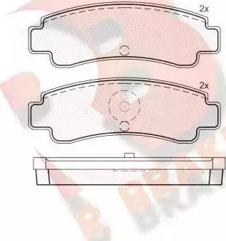 R Brake RB0805 - Bremsbelagsatz, Scheibenbremse alexcarstop-ersatzteile.com