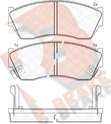 R Brake RB0811 - Bremsbelagsatz, Scheibenbremse alexcarstop-ersatzteile.com