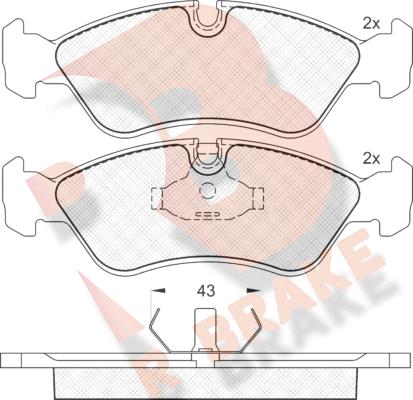 R Brake RB0758 - Bremsbelagsatz, Scheibenbremse alexcarstop-ersatzteile.com