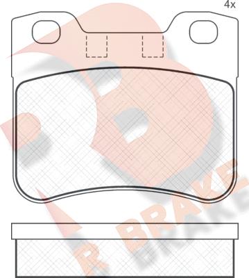 R Brake RB0788-204 - Bremsbelagsatz, Scheibenbremse alexcarstop-ersatzteile.com