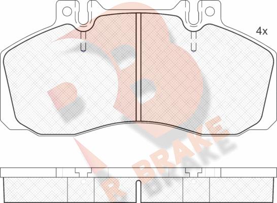 R Brake RB0722-204 - Bremsbelagsatz, Scheibenbremse alexcarstop-ersatzteile.com