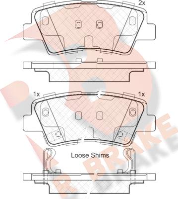 R Brake RB1976 - Bremsbelagsatz, Scheibenbremse alexcarstop-ersatzteile.com