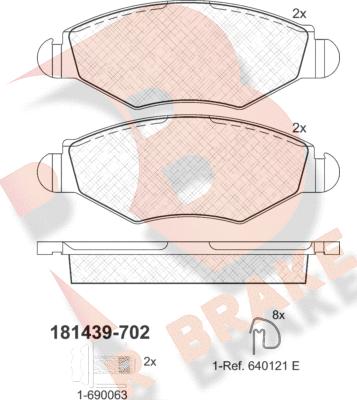 R Brake RB1439-702 - Bremsbelagsatz, Scheibenbremse alexcarstop-ersatzteile.com