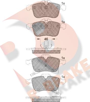 R Brake RB1592 - Bremsbelagsatz, Scheibenbremse alexcarstop-ersatzteile.com