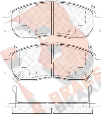 R Brake RB1543 - Bremsbelagsatz, Scheibenbremse alexcarstop-ersatzteile.com