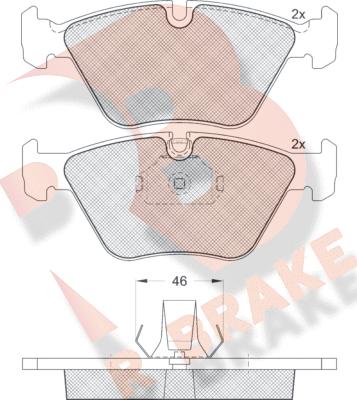 R Brake RB1550 - Bremsbelagsatz, Scheibenbremse alexcarstop-ersatzteile.com