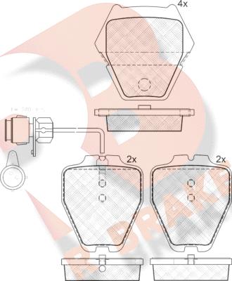 R Brake RB1565 - Bremsbelagsatz, Scheibenbremse alexcarstop-ersatzteile.com