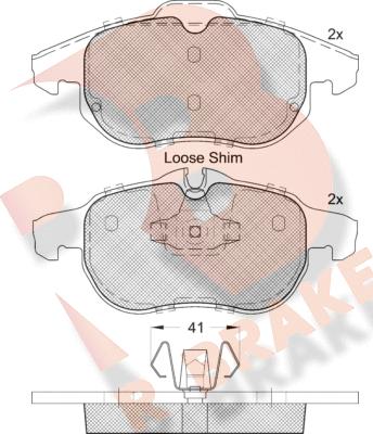 R Brake RB1536-400 - Bremsbelagsatz, Scheibenbremse alexcarstop-ersatzteile.com