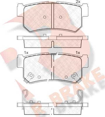 R Brake RB1646 - Bremsbelagsatz, Scheibenbremse alexcarstop-ersatzteile.com