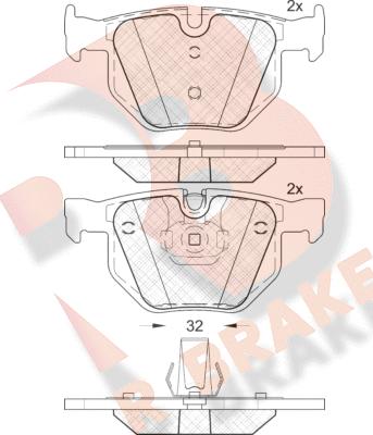 R Brake RB1685-202 - Bremsbelagsatz, Scheibenbremse alexcarstop-ersatzteile.com