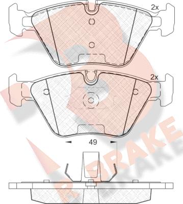 R Brake RB1686 - Bremsbelagsatz, Scheibenbremse alexcarstop-ersatzteile.com