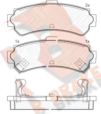 R Brake RB1095 - Bremsbelagsatz, Scheibenbremse alexcarstop-ersatzteile.com