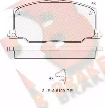 R Brake RB1004 - Bremsbelagsatz, Scheibenbremse alexcarstop-ersatzteile.com