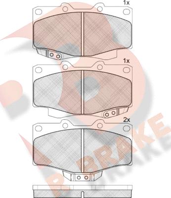 R Brake RB1007 - Bremsbelagsatz, Scheibenbremse alexcarstop-ersatzteile.com