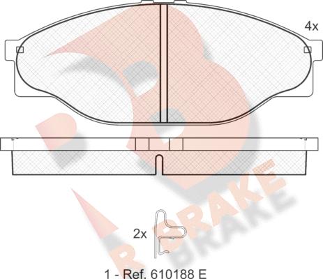 R Brake RB1010 - Bremsbelagsatz, Scheibenbremse alexcarstop-ersatzteile.com