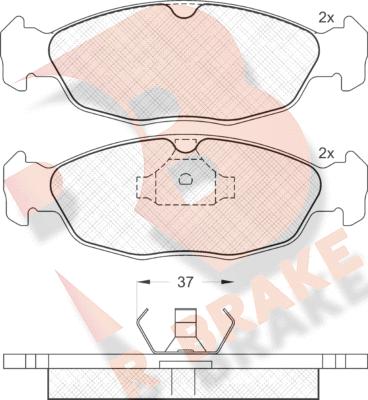 R Brake RB1084 - Bremsbelagsatz, Scheibenbremse alexcarstop-ersatzteile.com