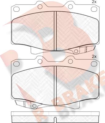 R Brake RB1026 - Bremsbelagsatz, Scheibenbremse alexcarstop-ersatzteile.com