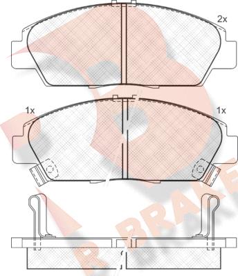 R Brake RB1020 - Bremsbelagsatz, Scheibenbremse alexcarstop-ersatzteile.com