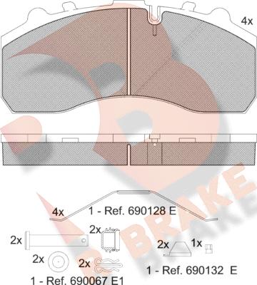 R Brake RB1194-066 - Bremsbelagsatz, Scheibenbremse alexcarstop-ersatzteile.com