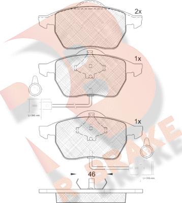 R Brake RB1191 - Bremsbelagsatz, Scheibenbremse alexcarstop-ersatzteile.com