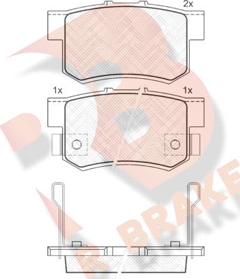 R Brake RB1187 - Bremsbelagsatz, Scheibenbremse alexcarstop-ersatzteile.com