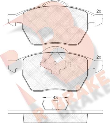 R Brake RB1131 - Bremsbelagsatz, Scheibenbremse alexcarstop-ersatzteile.com