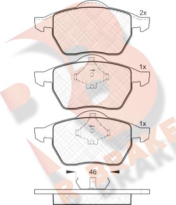 R Brake RB1138 - Bremsbelagsatz, Scheibenbremse alexcarstop-ersatzteile.com