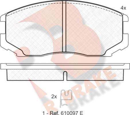 R Brake RB1129 - Bremsbelagsatz, Scheibenbremse alexcarstop-ersatzteile.com