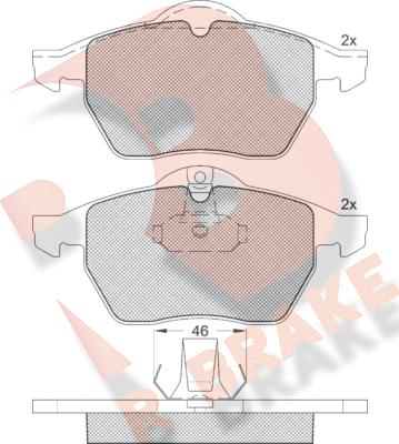 R Brake RB1128 - Bremsbelagsatz, Scheibenbremse alexcarstop-ersatzteile.com