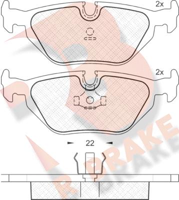 R Brake RB1174 - Bremsbelagsatz, Scheibenbremse alexcarstop-ersatzteile.com