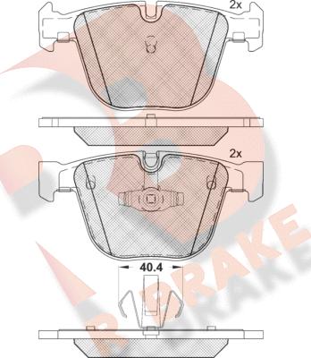 R Brake RB1896 - Bremsbelagsatz, Scheibenbremse alexcarstop-ersatzteile.com