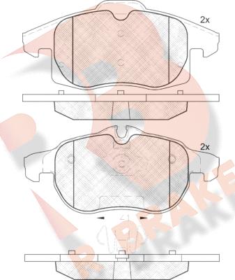 R Brake RB1891 - Bremsbelagsatz, Scheibenbremse alexcarstop-ersatzteile.com