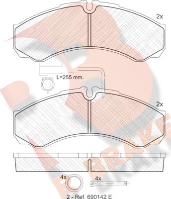 R Brake RB1848 - Bremsbelagsatz, Scheibenbremse alexcarstop-ersatzteile.com