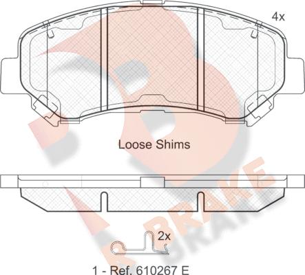 R Brake RB1834 - Bremsbelagsatz, Scheibenbremse alexcarstop-ersatzteile.com