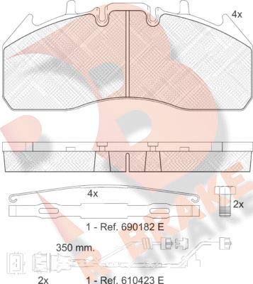 R Brake RB1831-122 - Bremsbelagsatz, Scheibenbremse alexcarstop-ersatzteile.com