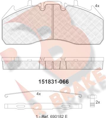 R Brake RB1831 - Bremsbelagsatz, Scheibenbremse alexcarstop-ersatzteile.com