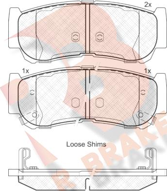 R Brake RB1829 - Bremsbelagsatz, Scheibenbremse alexcarstop-ersatzteile.com