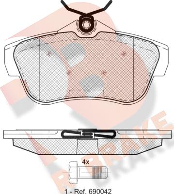 R Brake RB1823 - Bremsbelagsatz, Scheibenbremse alexcarstop-ersatzteile.com