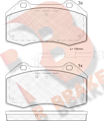 R Brake RB1879 - Bremsbelagsatz, Scheibenbremse alexcarstop-ersatzteile.com