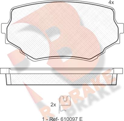 R Brake RB1319 - Bremsbelagsatz, Scheibenbremse alexcarstop-ersatzteile.com