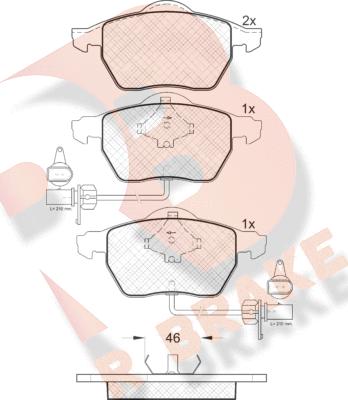 R Brake RB1331 - Bremsbelagsatz, Scheibenbremse alexcarstop-ersatzteile.com