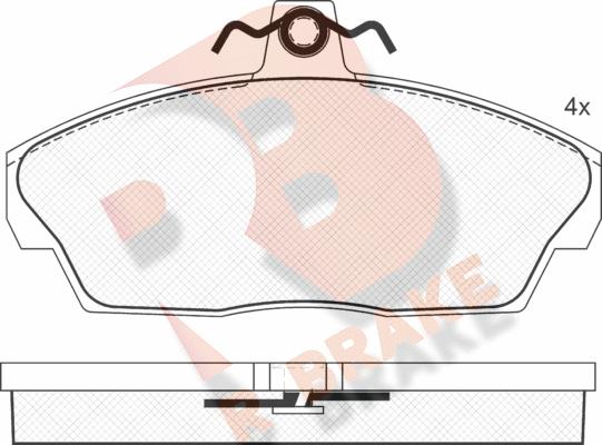 R Brake RB1332 - Bremsbelagsatz, Scheibenbremse alexcarstop-ersatzteile.com