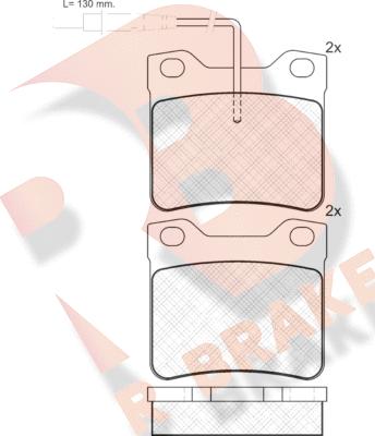 R Brake RB1241 - Bremsbelagsatz, Scheibenbremse alexcarstop-ersatzteile.com