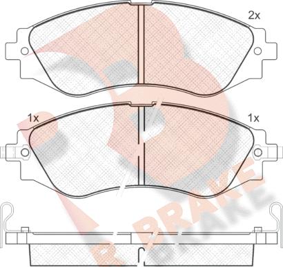 R Brake RB1260 - Bremsbelagsatz, Scheibenbremse alexcarstop-ersatzteile.com